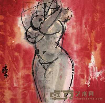 舒传曦 浴 镜心 48×47cm